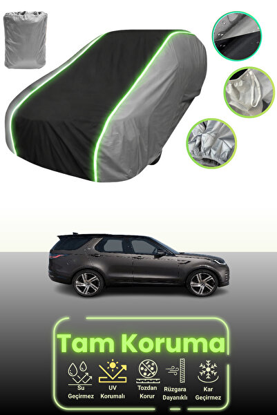 Dokaca Neo غطاء حماية للسيارة باللون الرمادي والأسود والرمادي النيون قماش مجدّل لسيارة لاند روفر ديسكفري 2017 - 2021