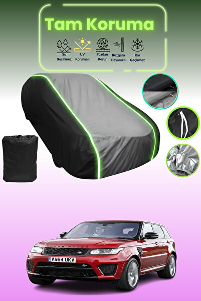 Dokaca Neo غطاء حماية متوافق مع سيارة لاند روفر رينج روفر سبورت Svr قماش مجدّل باللون الأسود_الرمادي_الأسود النيون من 2015 إلى 2017