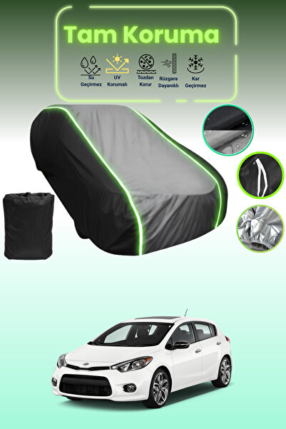 Dokaca Neo غطاء حماية متوافق مع سيارة كيا فورتي قماش مجدّل باللون الأسود_الرم...