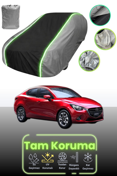 Dokaca Neo غطاء حماية للسيارة باللون الرمادي والأسود والرمادي النيون قماش مجد...