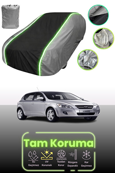 Dokaca Neo غطاء حماية للسيارة باللون الرمادي والأسود والرمادي النيون قماش مجد...