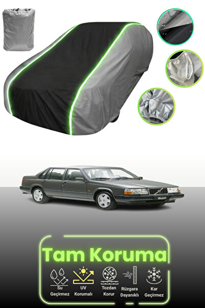 Dokaca Neo Grey.Black.Grey Neon Corded Fabric Volvo 940 1990 - 1997 Compatibl...