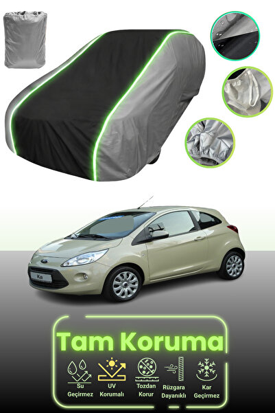 Dokaca Neo غطاء حماية للسيارة باللون الرمادي والأسود والرمادي النيون قماش مجد...