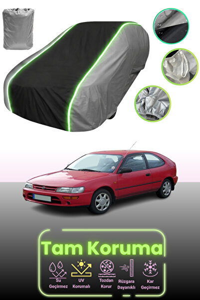 Dokaca Neo غطاء حماية للسيارة باللون الرمادي والأسود والرمادي النيون قماش مجد...