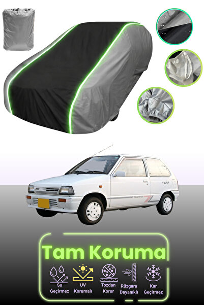 Dokaca Neo غطاء حماية للسيارة باللون الرمادي والأسود والرمادي النيون قماش مجد...