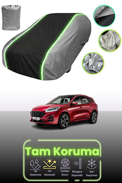 Dokaca Neo غطاء حماية للسيارة باللون الرمادي والأسود والرمادي النيون قماش مجد...