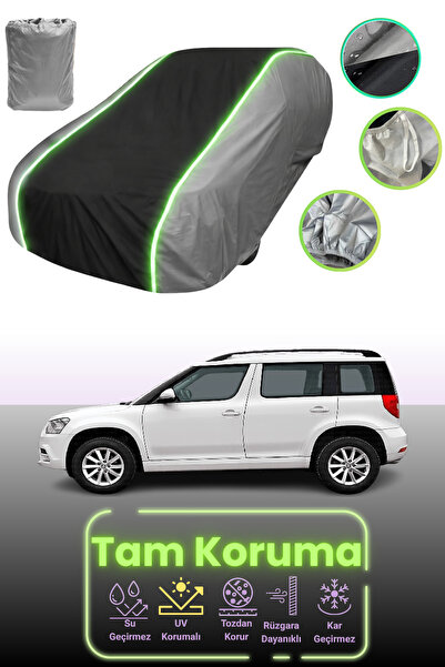 Dokaca Neo غطاء حماية للسيارة باللون الرمادي والأسود والرمادي النيون قماش مجد...