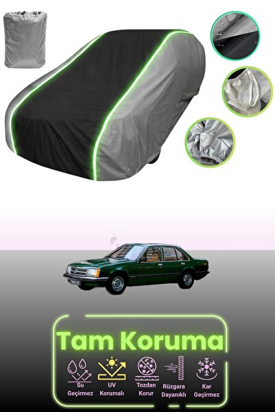 Dokaca Neo غطاء حماية للسيارة باللون الرمادي والأسود والرمادي النيون قماش مجدّل متوافق مع أوبل كومودور سي