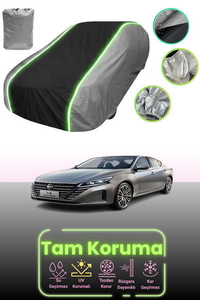 Dokaca Neo غطاء حماية للسيارة باللون الرمادي والأسود والرمادي النيون قماش مجد...