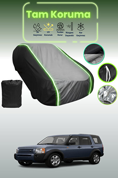 Dokaca Neo غطاء حماية متوافق مع سيارة لاند روفر ديسكفري - Lr3 2004 - 2009 باللون الأسود_الرمادي_الأسود النيون قماش مجدّل