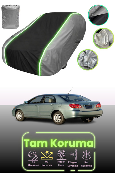 Dokaca Neo غطاء حماية للسيارة باللون الرمادي والأسود والرمادي النيون قماش مجد...