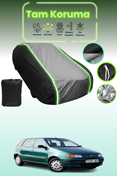 Dokaca Neo غطاء حماية متوافق مع سيارة فيات بونتو قماش مجدّل ذات 3 أبواب من 19...