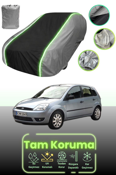 Dokaca Neo غطاء حماية للسيارة باللون الرمادي والأسود والرمادي النيون قماش مجد...