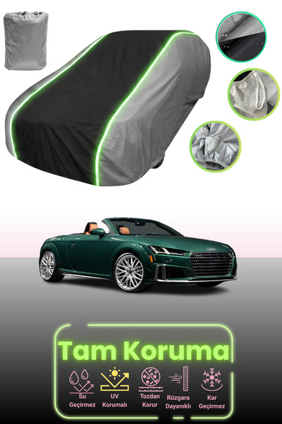 Dokaca Neo غطاء حماية للسيارة باللون الرمادي والأسود والرمادي النيون قماش مجد...