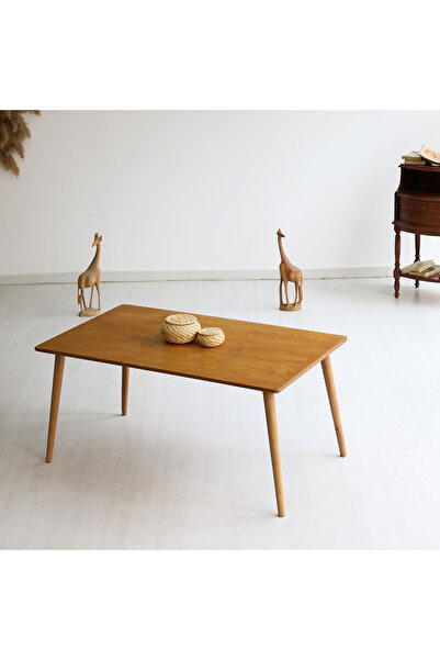 furnirem Dikdörtgen Orta Sehpa, Modern Tasarım | 100x60 cm Meşe