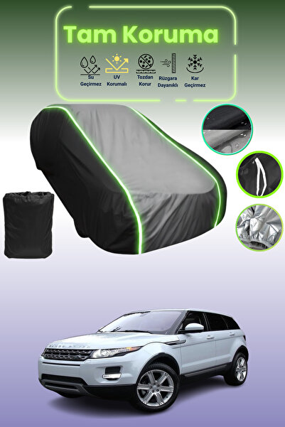 Dokaca Neo غطاء حماية متوافق مع سيارة لاند روفر رينج روفر إيفوك قماش مجدّل باللون الأسود_الرمادي_الأسود النيون