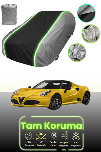 Dokaca Neo غطاء حماية للسيارة باللون الرمادي والأسود والرمادي النيون قماش مجد...