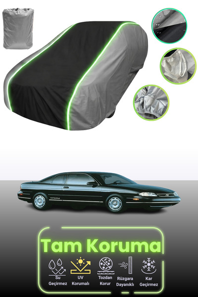 Dokaca Neo غطاء حماية للسيارة باللون الرمادي والأسود والرمادي النيون قماش مجدّل متوافق مع سيارة شيفروليه مونتي كارلو V