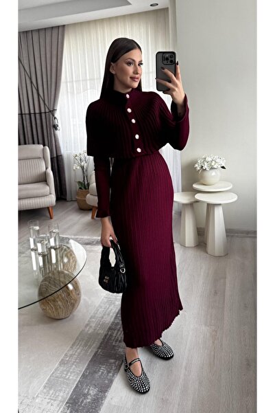 Miasista Pelerinli Triko Elbise