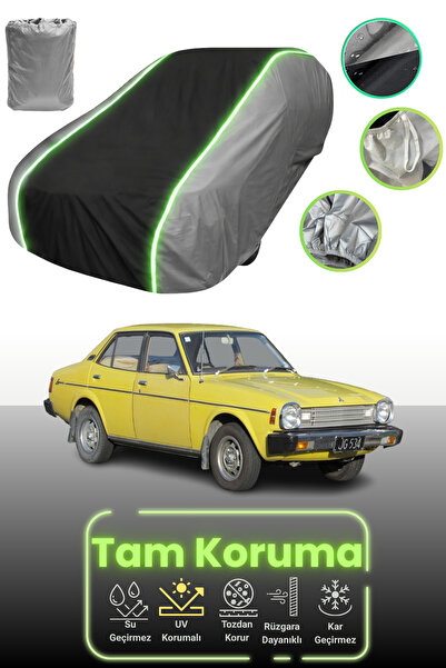 Dokaca Neo غطاء حماية للسيارة باللون الرمادي والأسود والرمادي النيون قماش مجدّل متوافق مع سيارة ميتسوبيشي لانسر 1