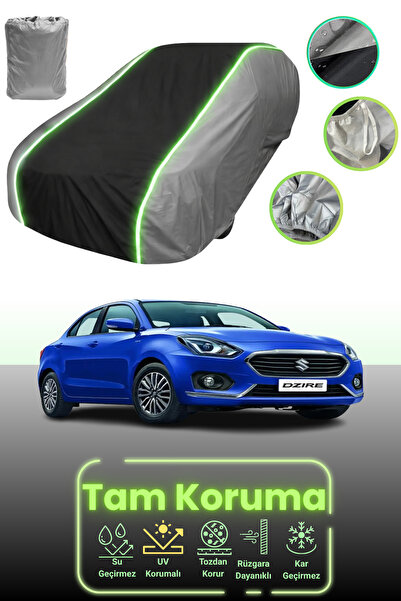 Dokaca Neo غطاء حماية للسيارة باللون الرمادي والأسود والرمادي النيون قماش مجد...