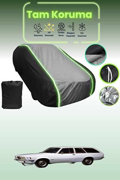 Dokaca Neo Black_Grey_Black Neon Corded Fabric Opel Rekord D Caravan Compatib...