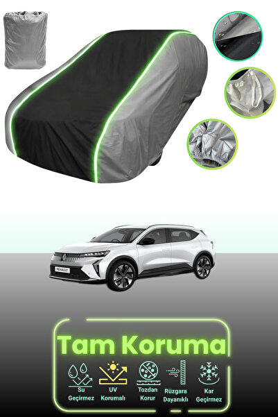 Dokaca Neo غطاء حماية للسيارة باللون الرمادي والأسود والرمادي النيون قماش مجد...