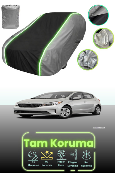 Dokaca Neo غطاء حماية للسيارة باللون الرمادي والأسود والرمادي النيون قماش مجد...