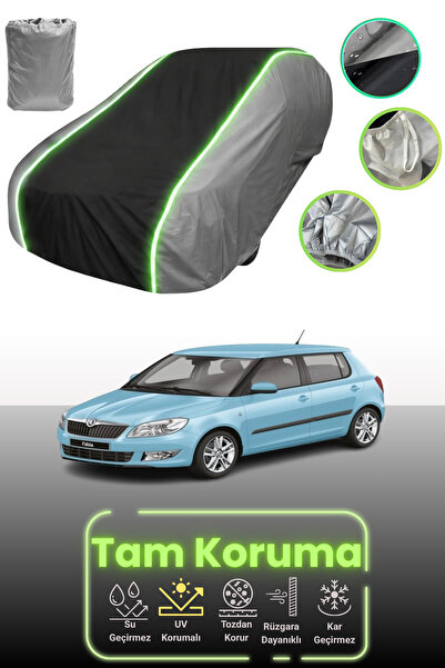 Dokaca Neo غطاء حماية للسيارة باللون الرمادي والأسود والرمادي النيون قماش مجد...