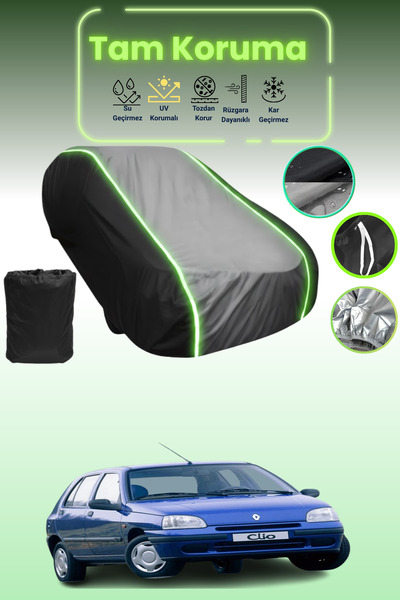 Dokaca Neo غطاء حماية متوافق مع سيارة رينو كليو ذات قماش مجدّل أبواب من 1990 ...