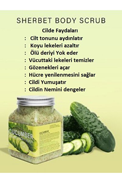 wokali Doğal Bitkisel Aromatik Salatalık Özü Ferahlatıcı Yüz Ve Vücut Peeling...
