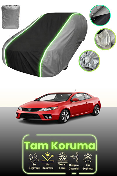 Dokaca Neo غطاء حماية للسيارة باللون الرمادي والأسود والرمادي النيون قماش مجد...