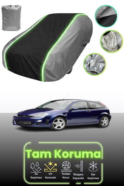 Dokaca Neo غطاء حماية للسيارة باللون الرمادي والأسود والرمادي النيون قماش مجد...