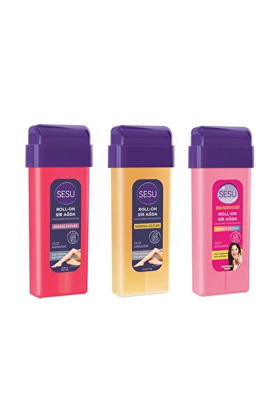Sesu Roll-On Sir Ağda Normal-Hassas-Bubble Gum 3 lü Karma Paket