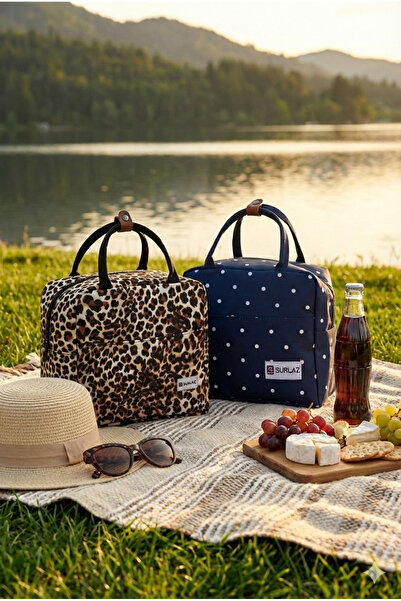 SürLaz 2-Piece Thermal Lunch Box - Heat Insulated, Waterproof, Meal Bag for S...