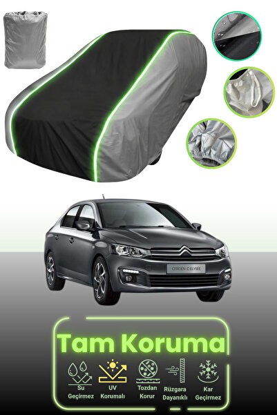 Dokaca Neo غطاء حماية للسيارة باللون الرمادي والأسود والرمادي النيون قماش مجد...