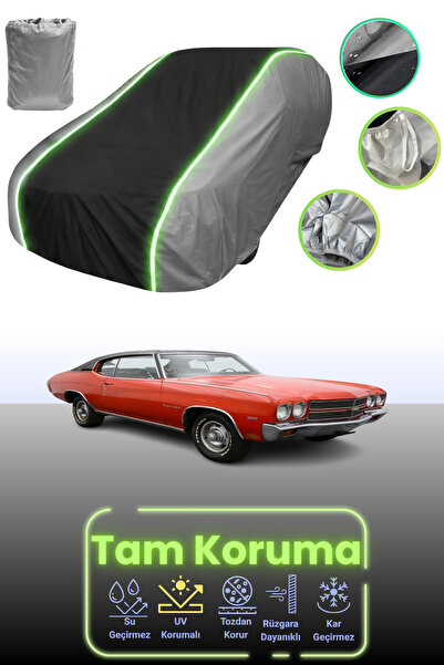 Dokaca Neo غطاء حماية للسيارة باللون الرمادي والأسود والرمادي النيون قماش مجدّل شيفروليه ماليبو 4 سبورت كوبيه