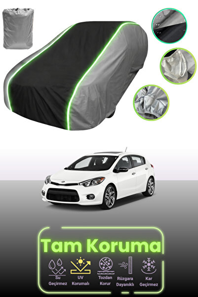 Dokaca Neo غطاء حماية للسيارة باللون الرمادي والأسود والرمادي النيون قماش مجد...