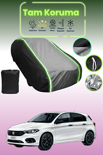 Dokaca Neo غطاء حماية متوافق مع سيارة فيات إيجيا هاتشباك قماش مجدّل باللون ال...