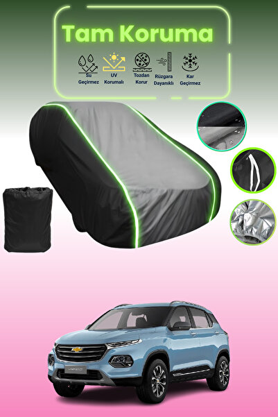Dokaca Neo غطاء حماية متوافق مع سيارة شيفروليه جروف قماش مجدّل باللون الأسود_...