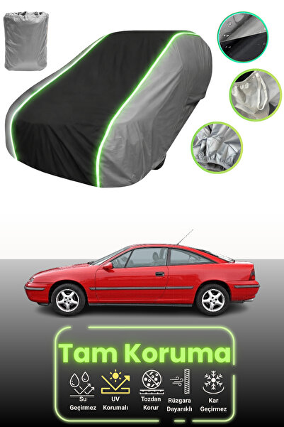 Dokaca Neo غطاء حماية للسيارة باللون الرمادي والأسود والرمادي النيون قماش مجدّل متوافق مع أوبل كاليبرا 1989 - 1997