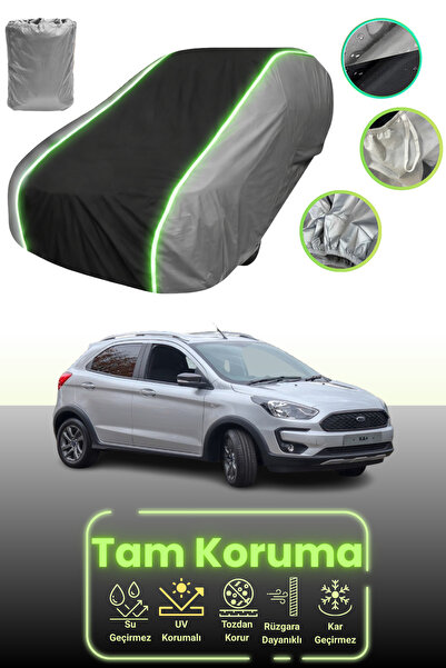 Dokaca Neo غطاء حماية للسيارة باللون الرمادي والأسود والرمادي النيون قماش مجد...