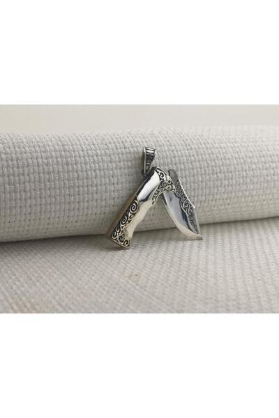 vogutima Avcı Çakı Bıçak Tasarımlı 925 Ayar Gümüş Kolye Ucu