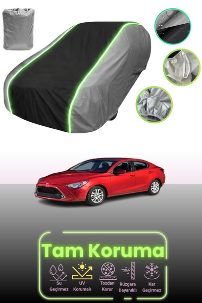 Dokaca Neo غطاء حماية للسيارة باللون الرمادي والأسود والرمادي النيون قماش مجد...