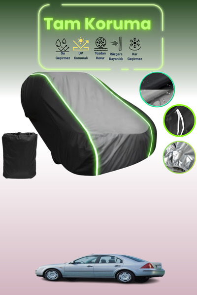 Dokaca Neo غطاء حماية متوافق مع سيارة فورد مونديو قماش مجدّل سيدان باللون الأ...