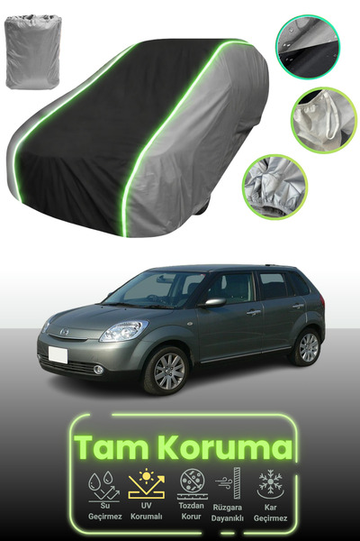 Dokaca Neo غطاء حماية للسيارة باللون الرمادي والأسود والرمادي النيون قماش مجد...