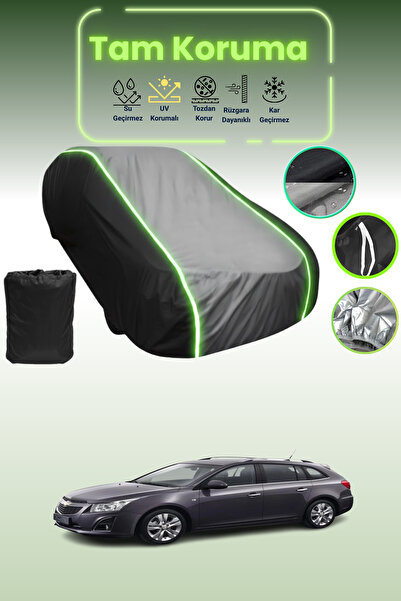 Dokaca Neo غطاء حماية متوافق مع سيارة شيفروليه كروز كومبي قماش مجدّل باللون ا...