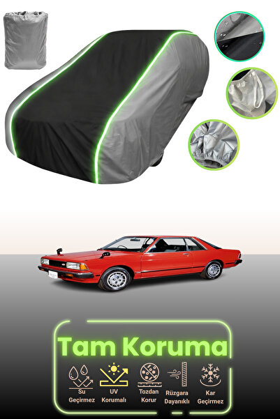 Dokaca Neo غطاء حماية للسيارة باللون الرمادي والأسود والرمادي النيون قماش مجدّل متوافق مع نيسان بلو بيرد كوبيه