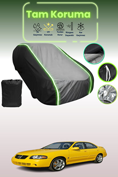 Dokaca Neo غطاء حماية متوافق مع سيارة نيسان سنترا Se-R 2004 - 2006 باللون الأسود_الرمادي_الأسود النيون