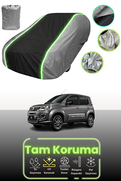 Dokaca Neo غطاء حماية للسيارة باللون الرمادي والأسود والرمادي النيون قماش مجد...